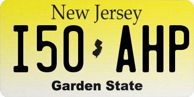 NJ license plate I50AHP
