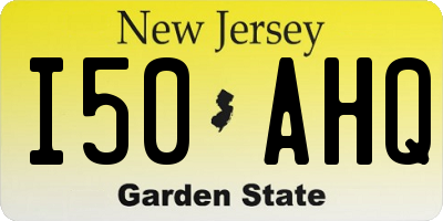 NJ license plate I50AHQ