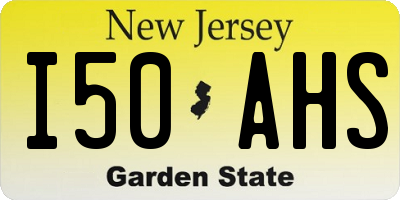 NJ license plate I50AHS