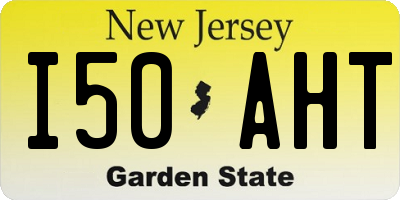 NJ license plate I50AHT