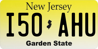 NJ license plate I50AHU