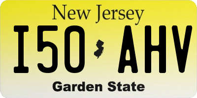 NJ license plate I50AHV