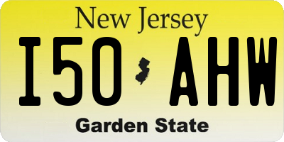 NJ license plate I50AHW