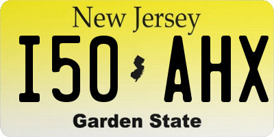 NJ license plate I50AHX