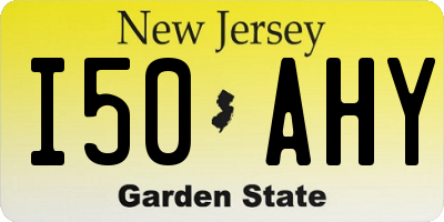 NJ license plate I50AHY