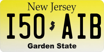 NJ license plate I50AIB
