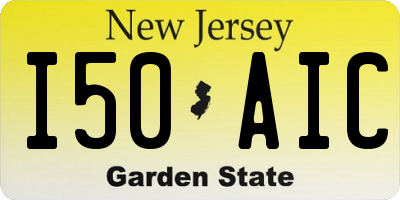 NJ license plate I50AIC