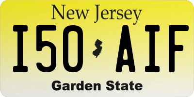 NJ license plate I50AIF