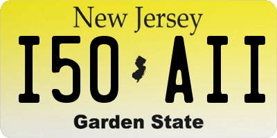 NJ license plate I50AII