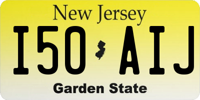 NJ license plate I50AIJ