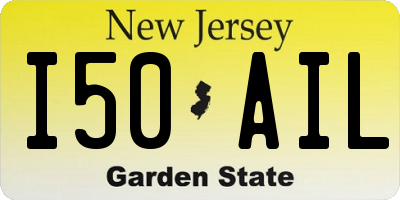 NJ license plate I50AIL