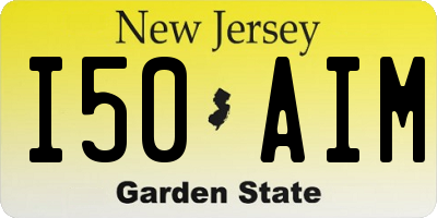NJ license plate I50AIM