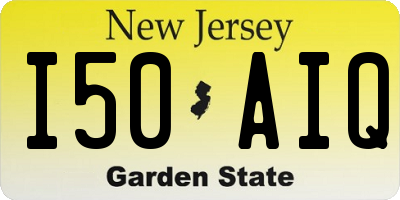 NJ license plate I50AIQ