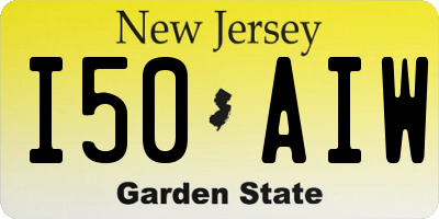 NJ license plate I50AIW