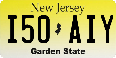 NJ license plate I50AIY