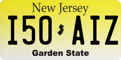NJ license plate I50AIZ