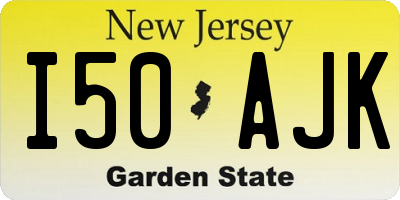NJ license plate I50AJK
