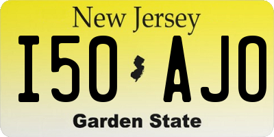 NJ license plate I50AJO