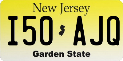 NJ license plate I50AJQ