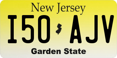 NJ license plate I50AJV