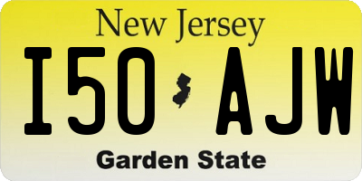 NJ license plate I50AJW