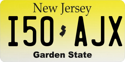 NJ license plate I50AJX
