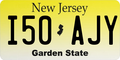 NJ license plate I50AJY