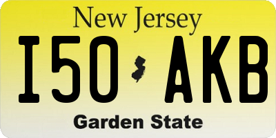 NJ license plate I50AKB