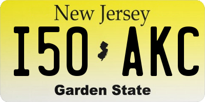 NJ license plate I50AKC