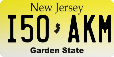 NJ license plate I50AKM