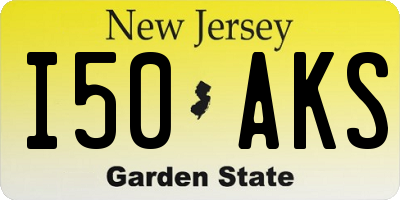 NJ license plate I50AKS