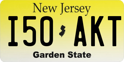 NJ license plate I50AKT