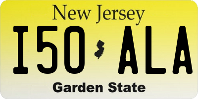 NJ license plate I50ALA