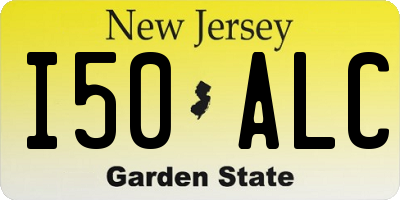NJ license plate I50ALC