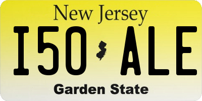 NJ license plate I50ALE