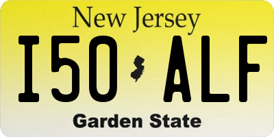 NJ license plate I50ALF