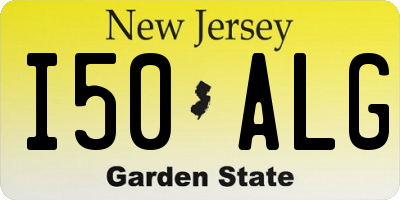 NJ license plate I50ALG