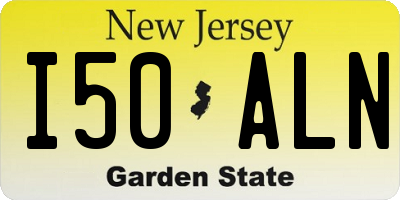 NJ license plate I50ALN
