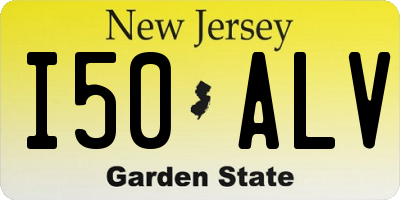 NJ license plate I50ALV