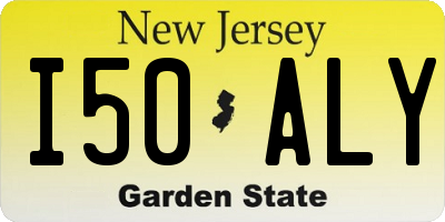 NJ license plate I50ALY