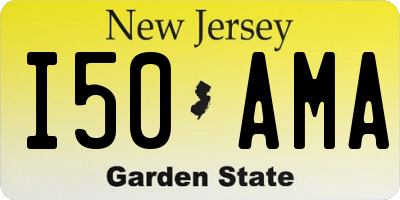 NJ license plate I50AMA