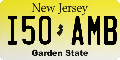 NJ license plate I50AMB