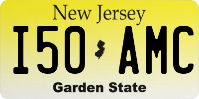 NJ license plate I50AMC