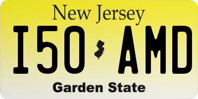 NJ license plate I50AMD