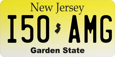 NJ license plate I50AMG