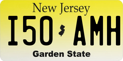 NJ license plate I50AMH