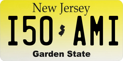 NJ license plate I50AMI