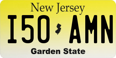 NJ license plate I50AMN