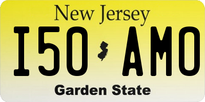 NJ license plate I50AMO