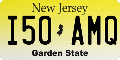 NJ license plate I50AMQ